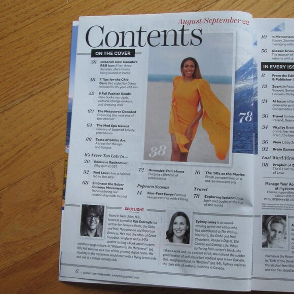 Zoomer Magazine August 2022 - Deborah Cox - Picture 2 of 2